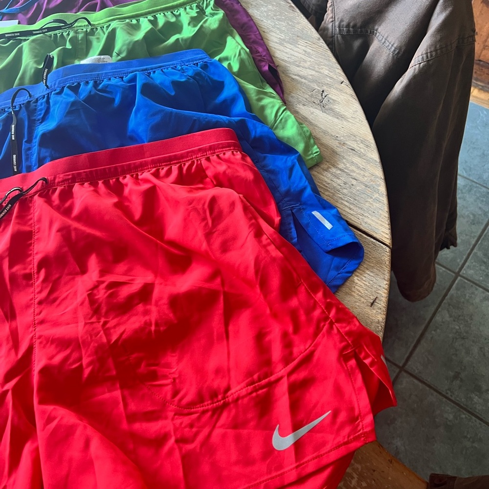 Nike Athletic Shorts Set - Red, Blue, Green